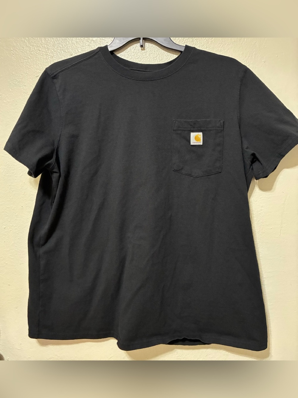 Carhartt Black Short-Sleeve Pocket Tee with Logo Patch